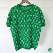 2021 Brand L short-sleeved green sweater #99902560