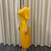 2023 Summer New Short Sleeve Pleated Solid Size Cross border Dress #A21656