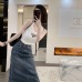 New 2023 Prada style with split denim skirt #999934237