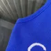 LOEWE Vibrant Blue Knit Halter Top with Iconic White Quatrefoil Motif and Striped Hem for Effortless Chic Style one size #A54227