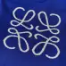 LOEWE Vibrant Blue Knit Halter Top with Iconic White Quatrefoil Motif and Striped Hem for Effortless Chic Style one size #A54227
