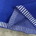 LOEWE Vibrant Blue Knit Halter Top with Iconic White Quatrefoil Motif and Striped Hem for Effortless Chic Style one size #A54227