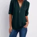 Solid color zipper half-open collar 2021 hot sale women's T-shirt (17 colors) S-5XL-$9.9 #99904348