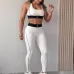 new fashion alo yoga sports vest pants running fitness waist-tightening women's clothing two-piece set #A47864