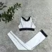 new fashion alo yoga sports vest pants running fitness waist-tightening women's clothing two-piece set #A47864