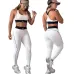 new fashion alo yoga sports vest pants running fitness waist-tightening women's clothing two-piece set #A47864